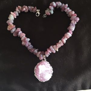 Pink Quartz Necklace